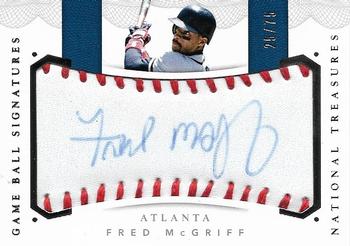 2016 Panini National Treasures - Game Ball Signatures #GBS-FM Fred McGriff Front