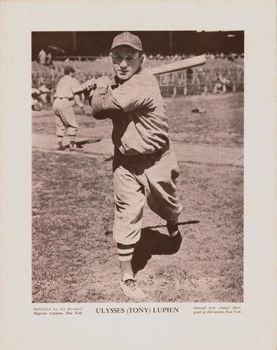 1943 Baseball Magazine Player Posters #NNO Tony Lupien Front