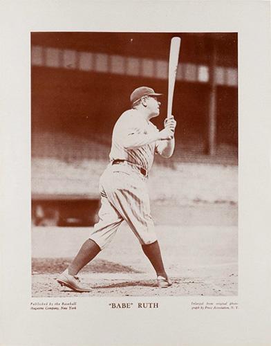 1943 Baseball Magazine Player Posters #NNO Babe Ruth Front