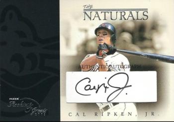 2003 Fleer Rookies & Greats - Naturals Autograph #N-CR Cal Ripken Jr. Front