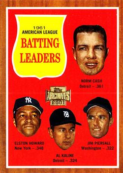2001 Topps Archives #433 1961 American League Batting Leaders (Norm Cash / Elston Howard / Al Kaline / Jim Piersall) Front