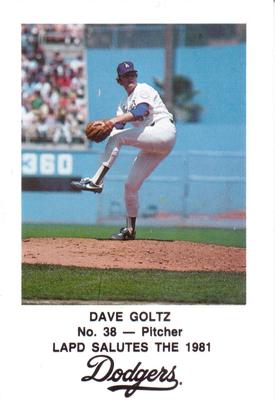 1981 Los Angeles Dodgers Police #NNO Dave Goltz Front