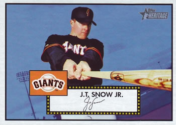 2001 Topps Heritage #97 J.T. Snow Jr. Front