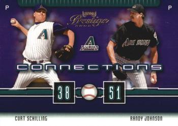 2003 Playoff Prestige - Connections #C-3 Randy Johnson / Curt Schilling Front