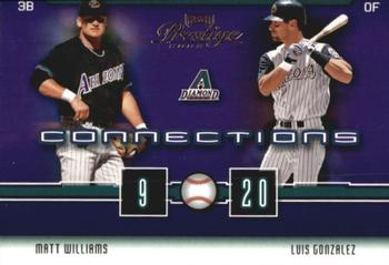 2003 Playoff Prestige - Connections #C-4 Matt Williams / Luis Gonzalez Front