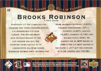 2001 Upper Deck Hall of Famers #66 Brooks Robinson Back