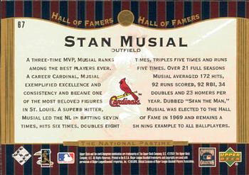2001 Upper Deck Hall of Famers #67 Stan Musial Back