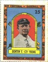 1939 Centennial Stamps #25 Denton T. (Cy) Young Front