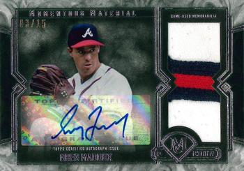 2017 Topps Museum Collection - Momentous Material Jumbo Patch Autographs #JPA-GM Greg Maddux Front