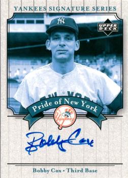 2003 Upper Deck Yankees Signature Series - Pride of New York Autographs #PN-CX Bobby Cox Front