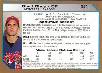 2004 Bowman - Gold #321 Chad Chop Back