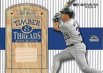 2004 Donruss - Timber & Threads #TT-30 Larry Walker Front