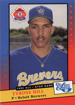 1992 Midwest League All-Stars #NNO Tyrone Hill Front