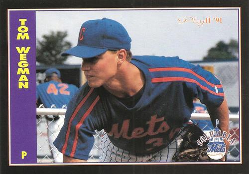 1991 Play II Columbia Mets Postcards #25 Tom Wegmann Front