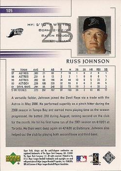 2002 Upper Deck #105 Russ Johnson Back