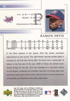 2002 Upper Deck #53 Ramon Ortiz Back