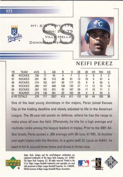 2002 Upper Deck #177 Neifi Perez Back