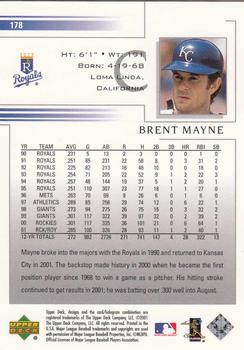 2002 Upper Deck #178 Brent Mayne Back