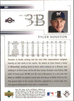 2002 Upper Deck #281 Tyler Houston Back