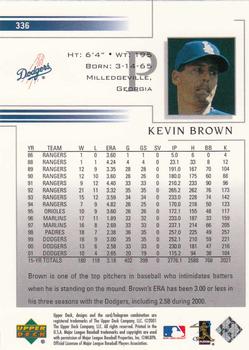 2002 Upper Deck #336 Kevin Brown Back