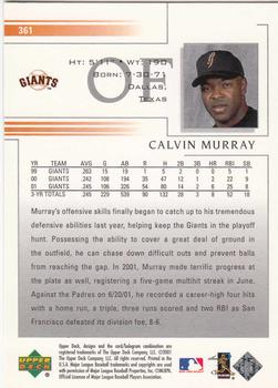 2002 Upper Deck #361 Calvin Murray Back