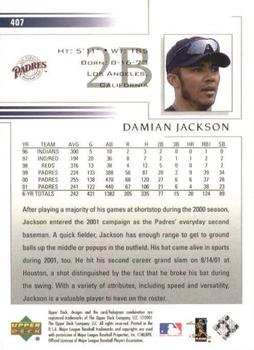 2002 Upper Deck #407 Damian Jackson Back