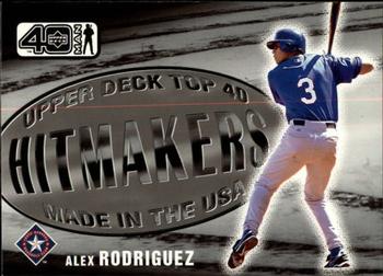 2002 Upper Deck 40-Man #1076 Alex Rodriguez Front