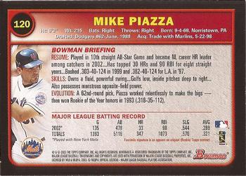2003 Bowman #120 Mike Piazza Back