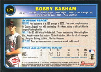 2003 Bowman #179 Bobby Basham Back