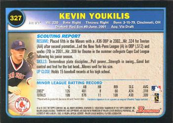 2003 Bowman #327 Kevin Youkilis Back