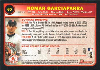 2003 Bowman #60 Nomar Garciaparra Back