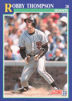 1991 Score #26 Robby Thompson Front