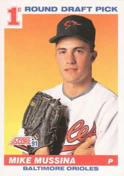 1991 Score #383 Mike Mussina Front