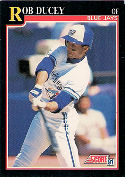 1991 Score #821 Rob Ducey Front