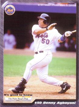 2001 Palm Beach Post New York Mets #NNO Benny Agbayani Front