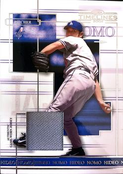 2004 Donruss Timelines - Material #20 Hideo Nomo Front