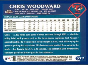 2003 Topps Chrome #377 Chris Woodward Back