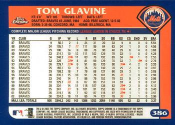 2003 Topps Chrome #386 Tom Glavine Back