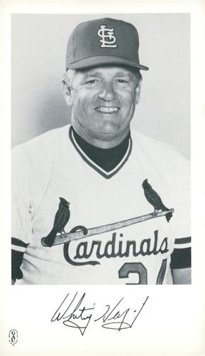 1985 St. Louis Cardinals Photocards #NNO Whitey Herzog Front