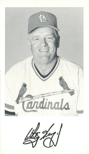 1989 St. Louis Cardinals Photocards #NNO Whitey Herzog Front