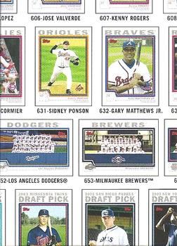 2004 Topps Traded & Rookies - Checklists Puzzle Red Backs #97 Checklist 7 of 10 Front