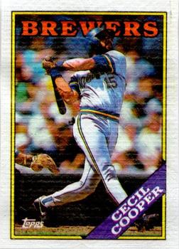1988 Topps Cloth Test Issue #NNO Cecil Cooper Front