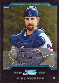 2004 Bowman Draft Picks & Prospects - Chrome #BDP61 Mike Nickeas Front