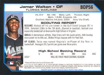 2004 Bowman Draft Picks & Prospects #BDP56 Jamar Walton Back