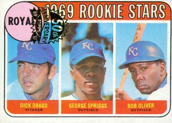 2018 Topps Heritage - 50th Anniversary Buybacks #662 Royals 1969 Rookie Stars Dick Drago/ George Spriggs/ Bob Oliver Front
