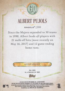 2018 Topps Gypsy Queen - Missing Team Name #223 Albert Pujols Back