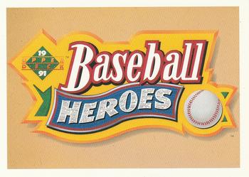 1991 Upper Deck - Baseball Heroes: Hank Aaron #NNO Header Card Front