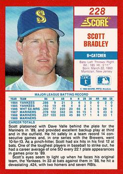 1990 Score - Promos #228 Scott Bradley Back