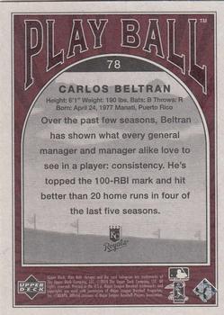2004 Upper Deck Play Ball #78 Carlos Beltran Back
