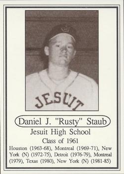 1991 Jesuit High School Alum #6 Rusty Staub Front
